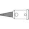 Spare solder tip, chisel shaped, straight, nickel plated, 1.0 mm type 9153